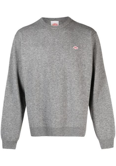 maglione p.o. uomo grigio chiaro in lana DANTON | DT-D0028LIGHT GREY